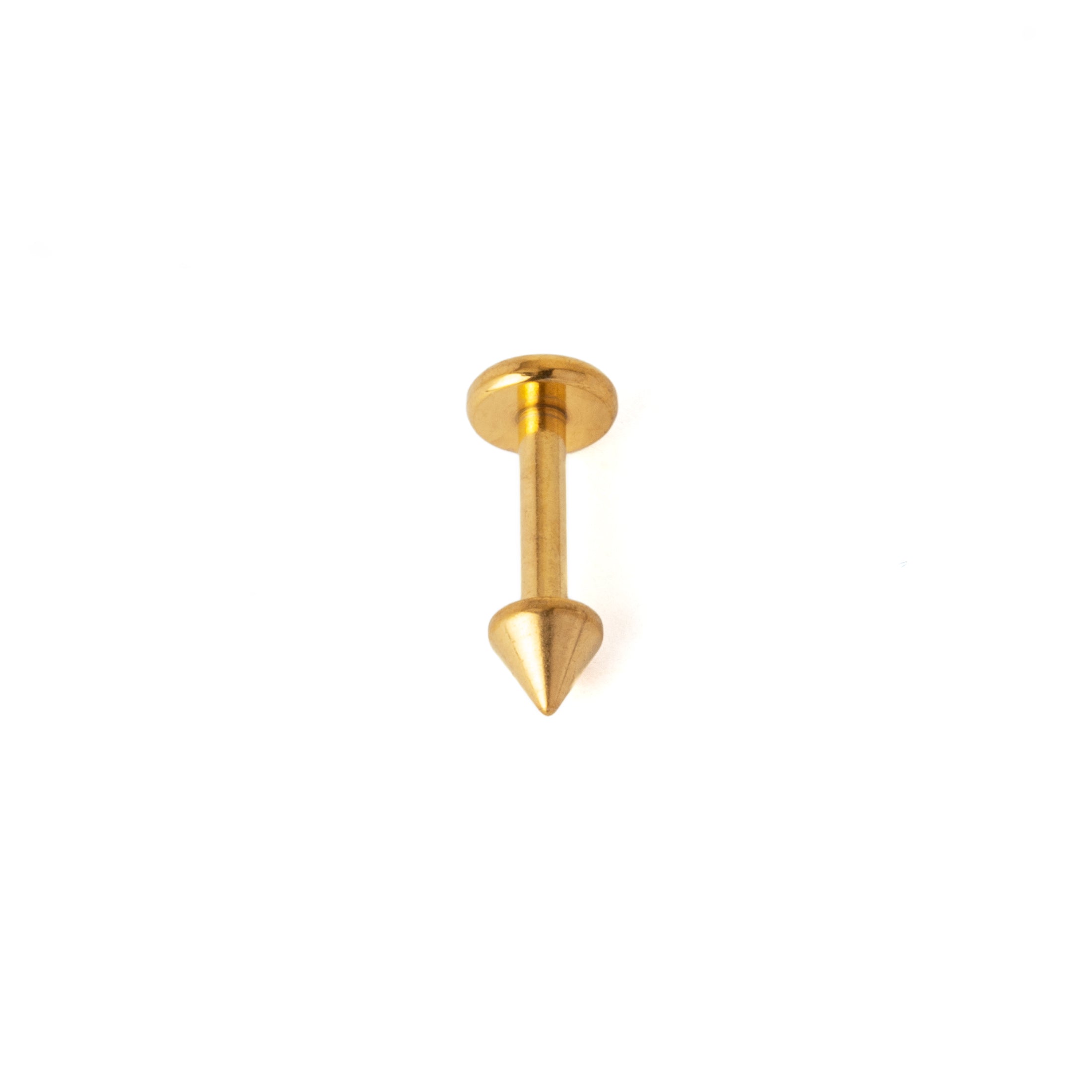 Golden Spike Labret frontal view