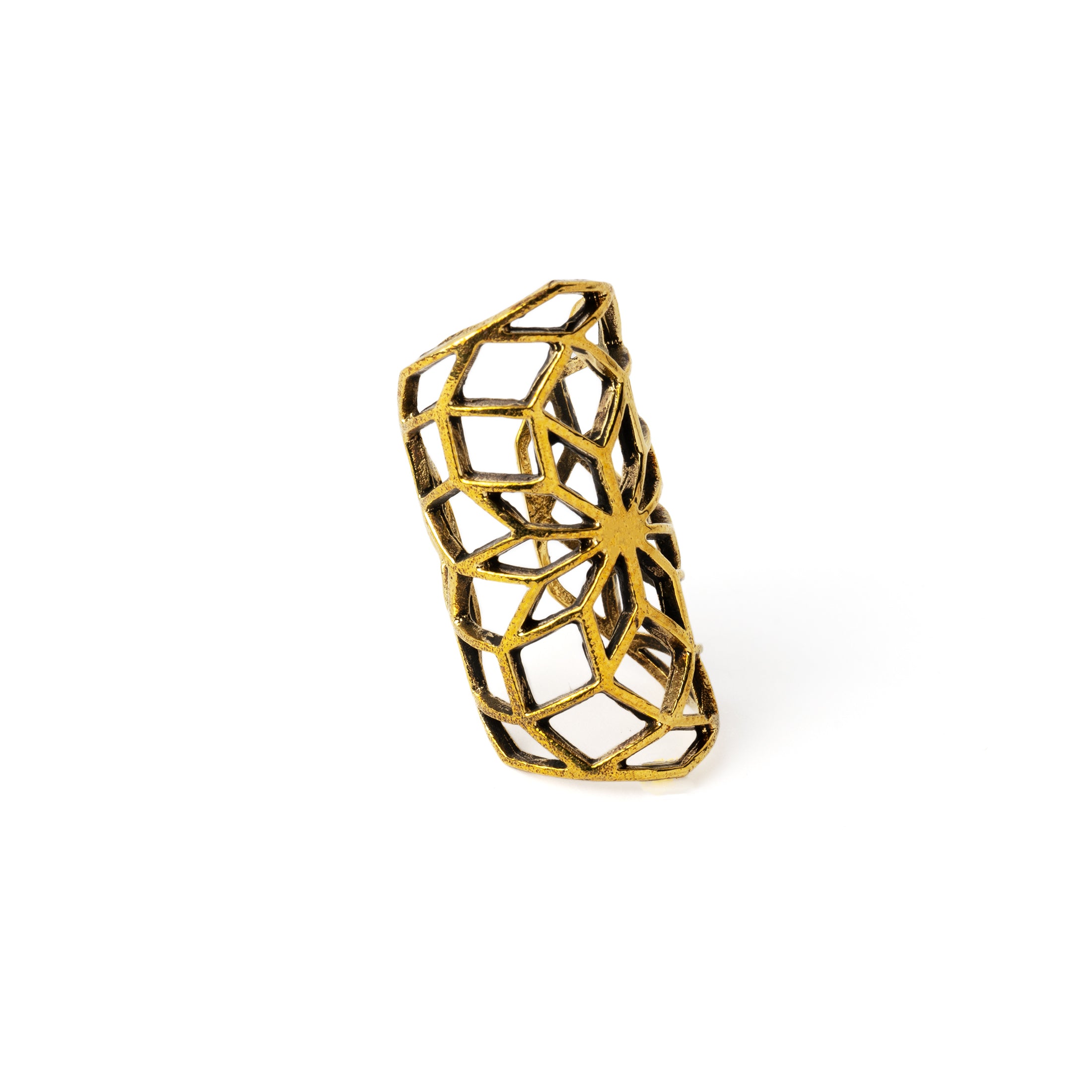 Golden Star of Life Ear Cuff left side view