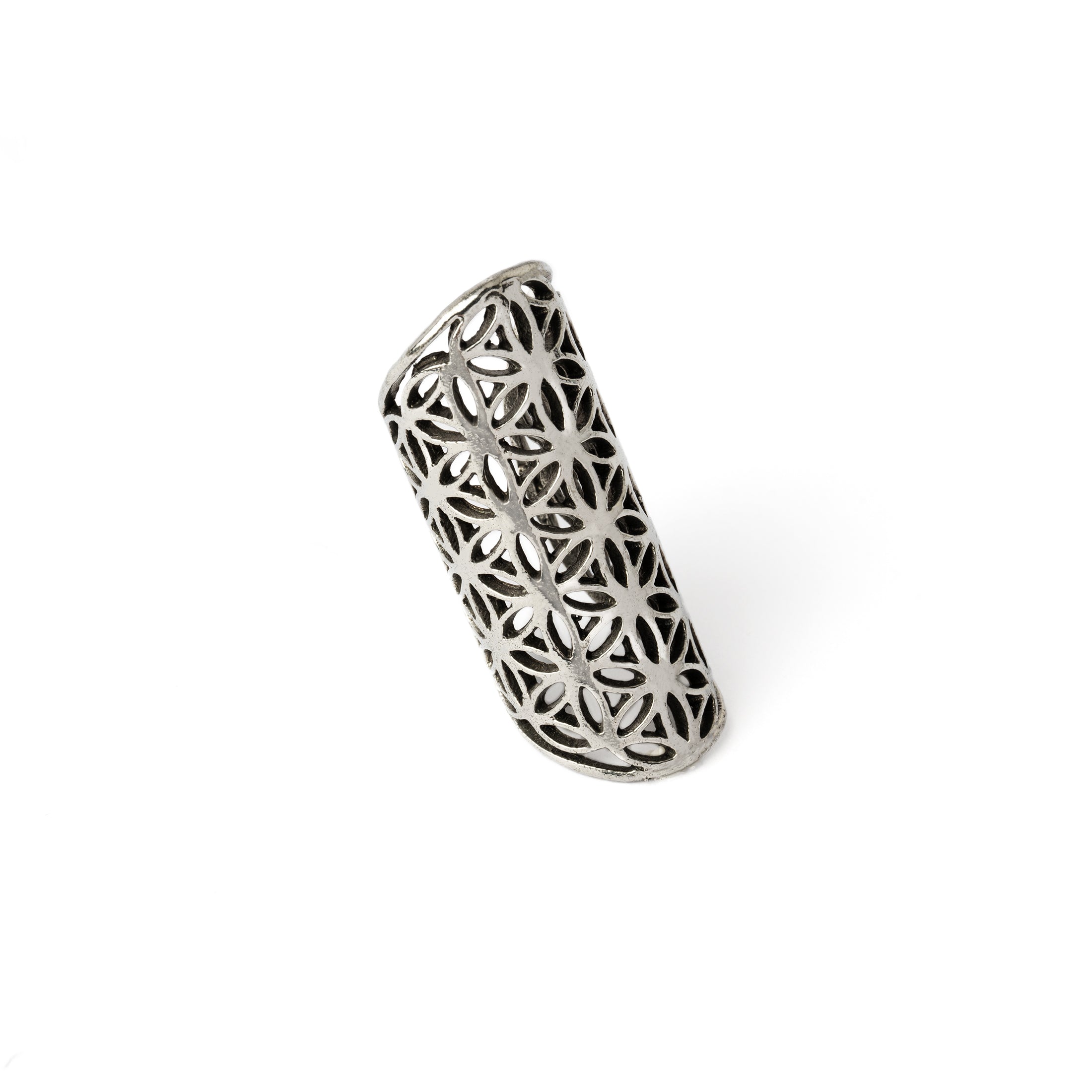 Grande Flower of Life Ear Cuff left side view