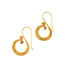 Hammered Gold Fishtail Tribal Earrings frontal view
