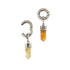 hammered sterling silver ear weight hoop hangers with Citrin frontal, open mode view