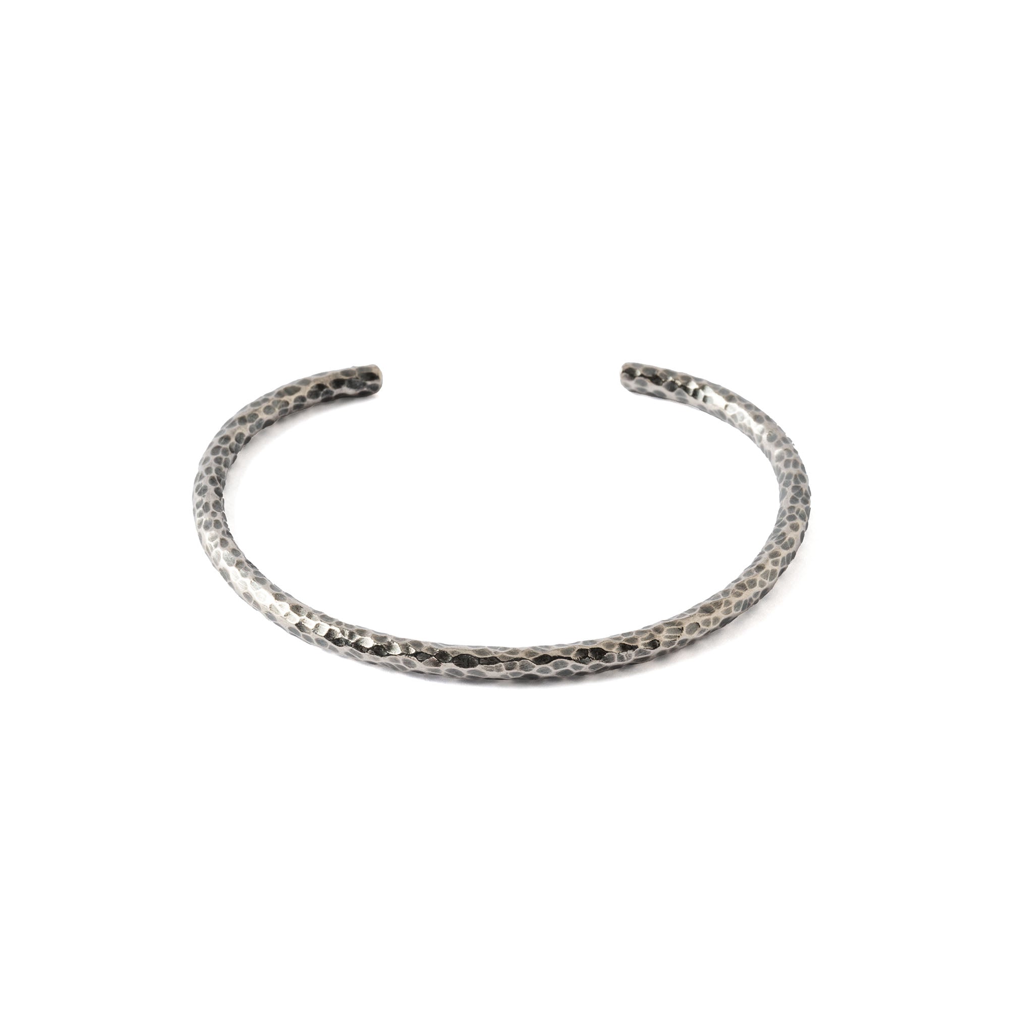 Hammered Tribal Silver Cuff