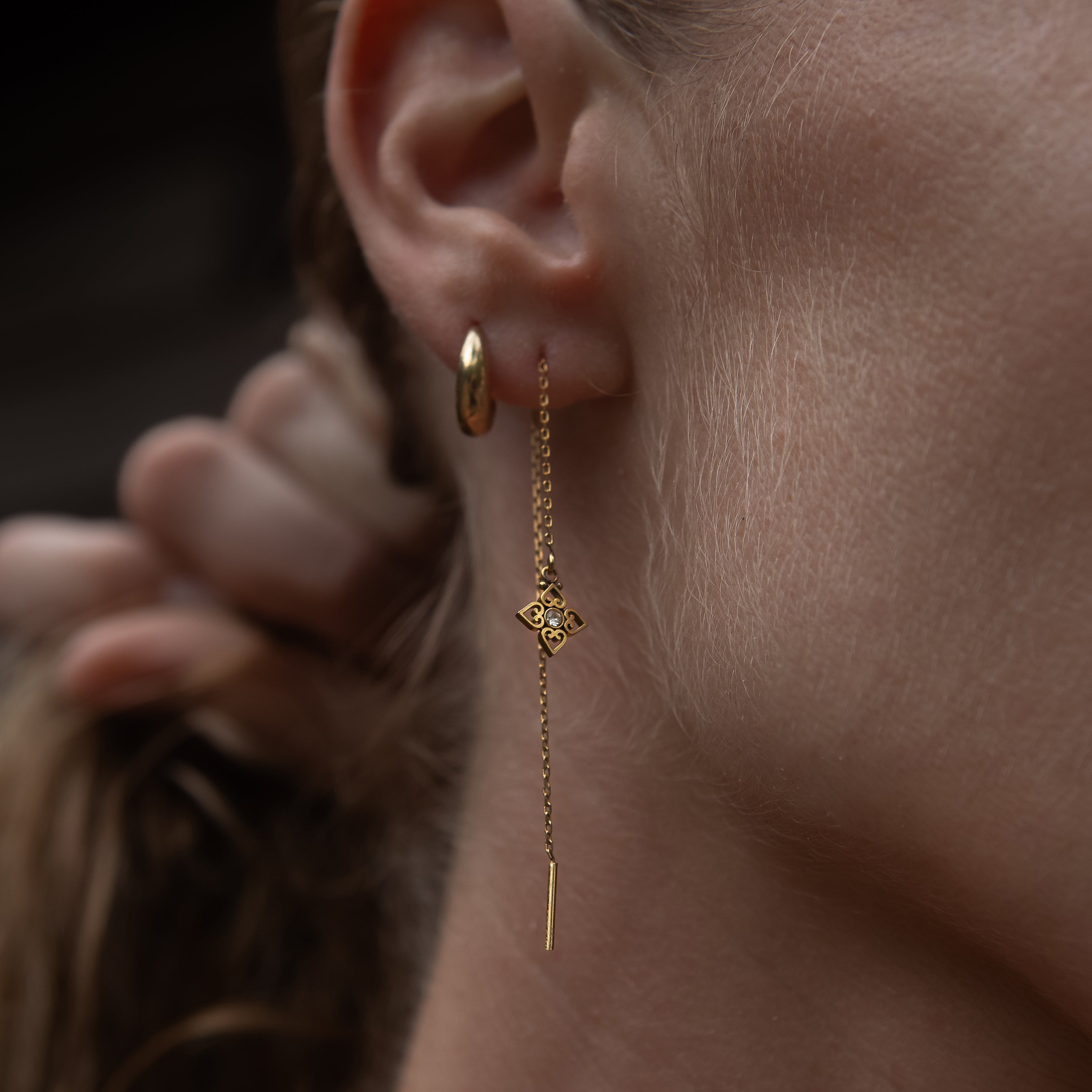 Neptune Threader Earrings