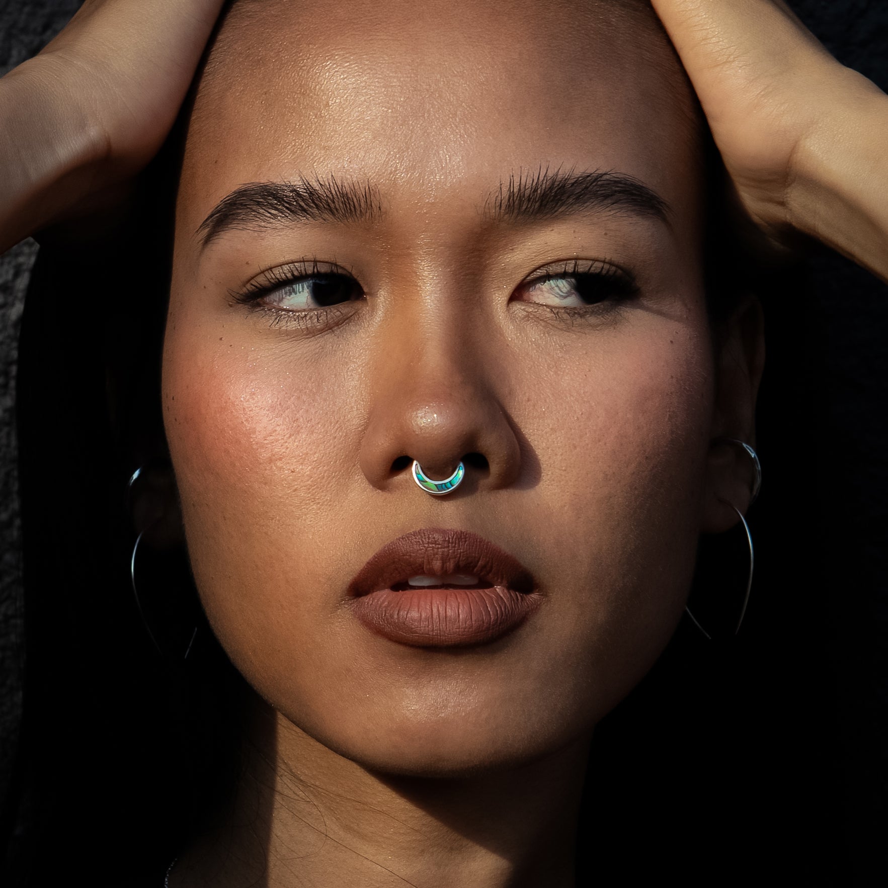 Aanya Abalone Silver Septum