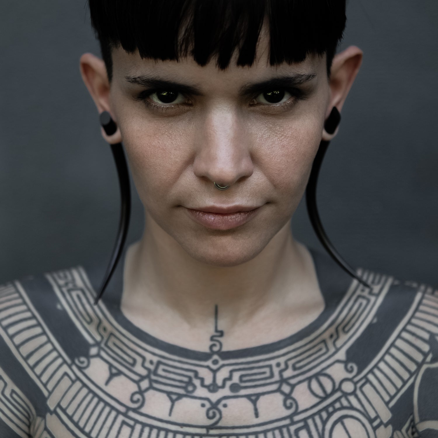 model wearing Camden Extra Long Spike Wood Stretchers