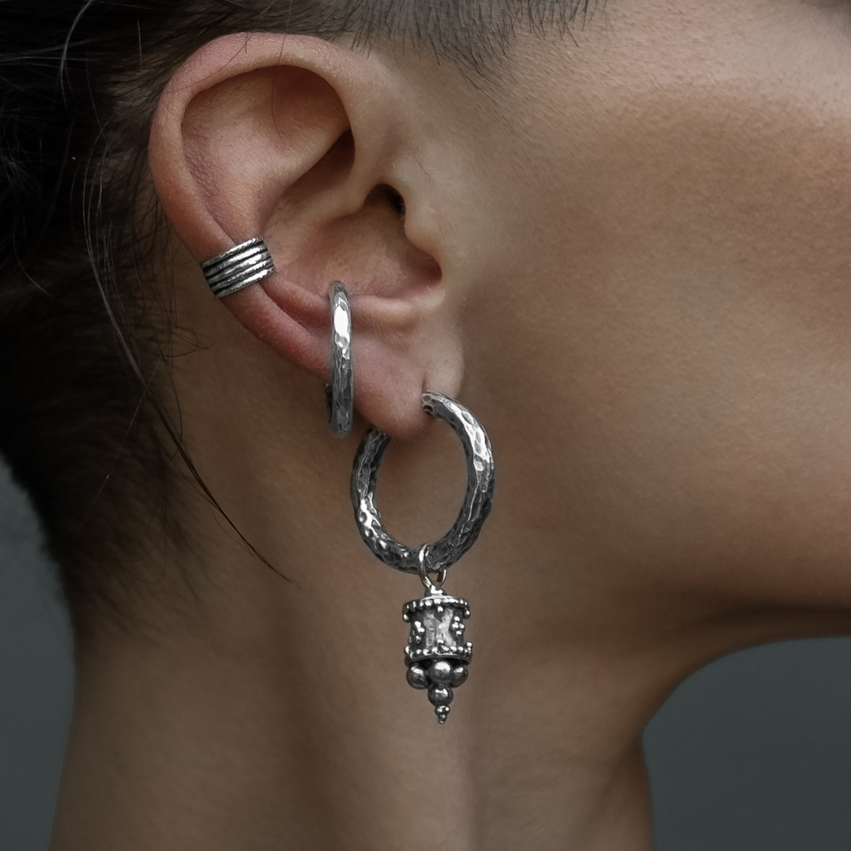 Afghan Cylinder Clicker Earrings