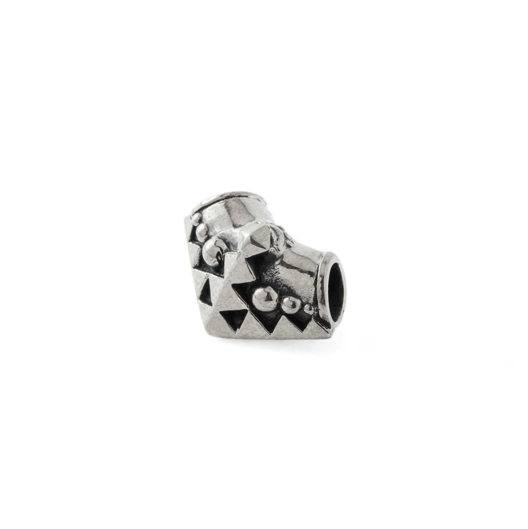 Karnataka silver bead right side view