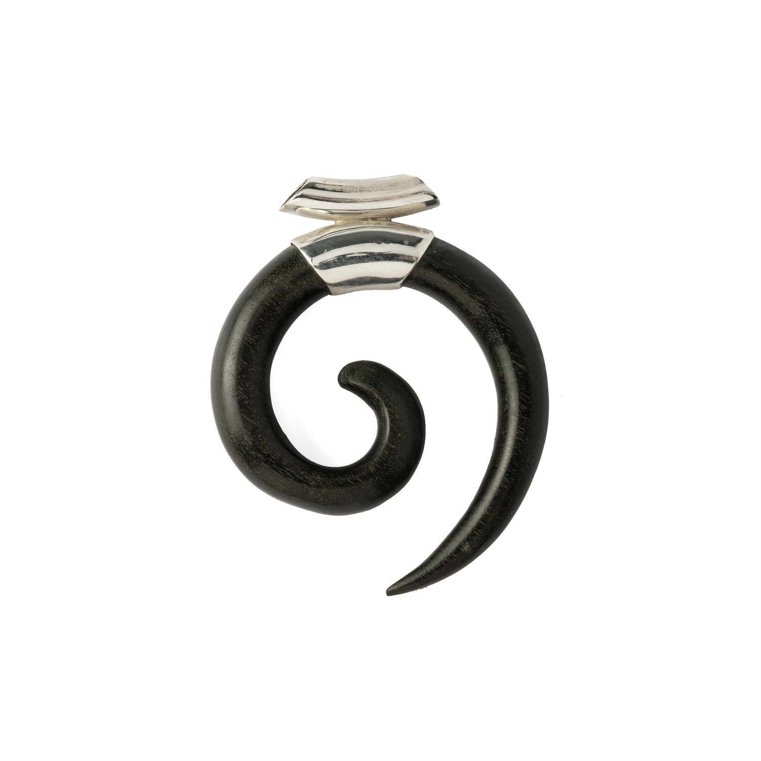 Koru Blackwood Spiral Pendant
