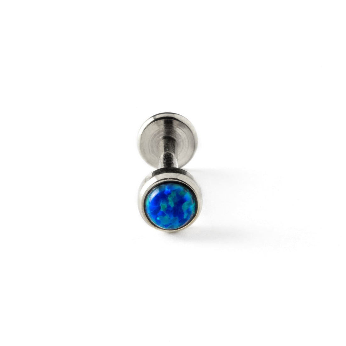 Blue Opal Labret frontal view