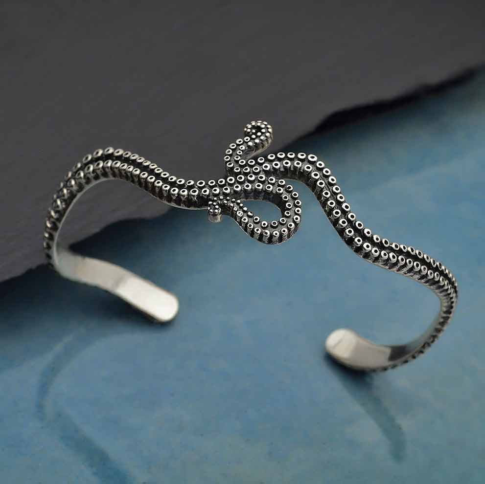 Octopus Tentacle Silver Bracelet
