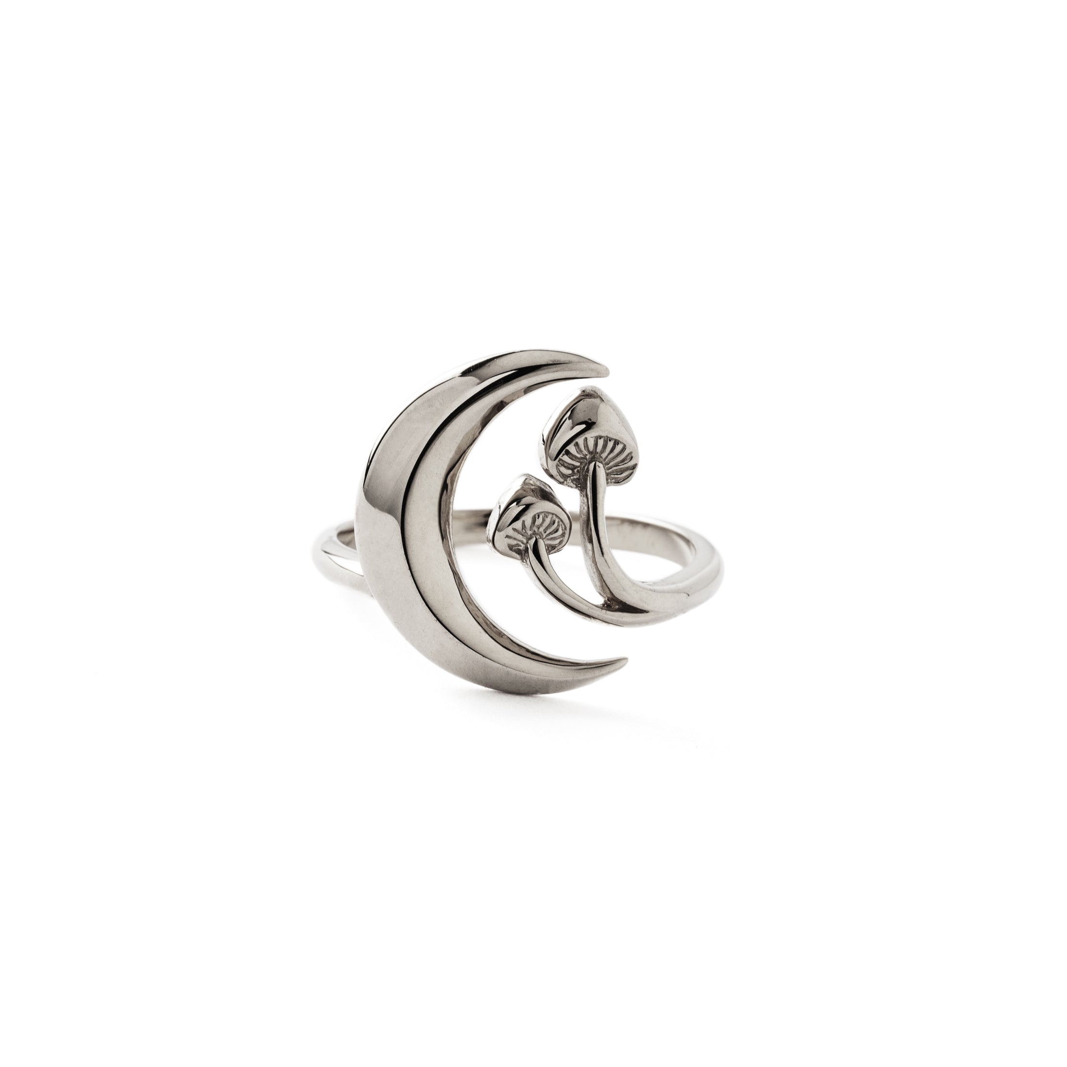 Silver Moonlight Magic Ring left side view