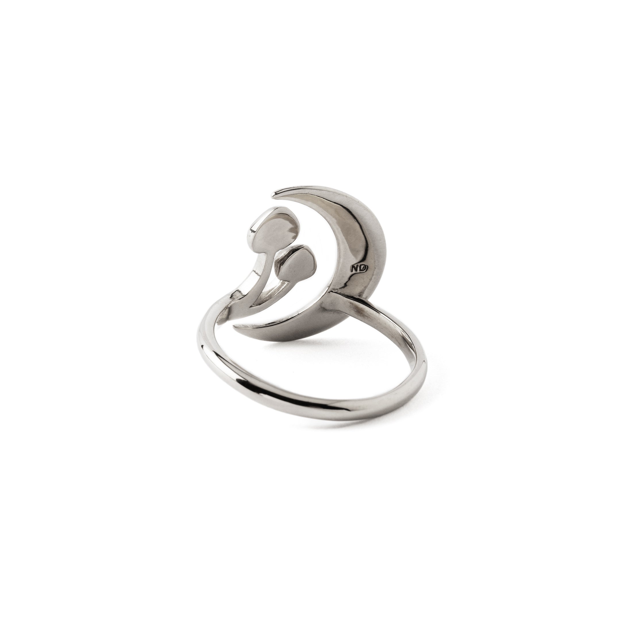 Silver Moonlight Magic Ring left back view