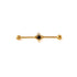 Neptune Golden Industrial Barbell with Onyx frontal view