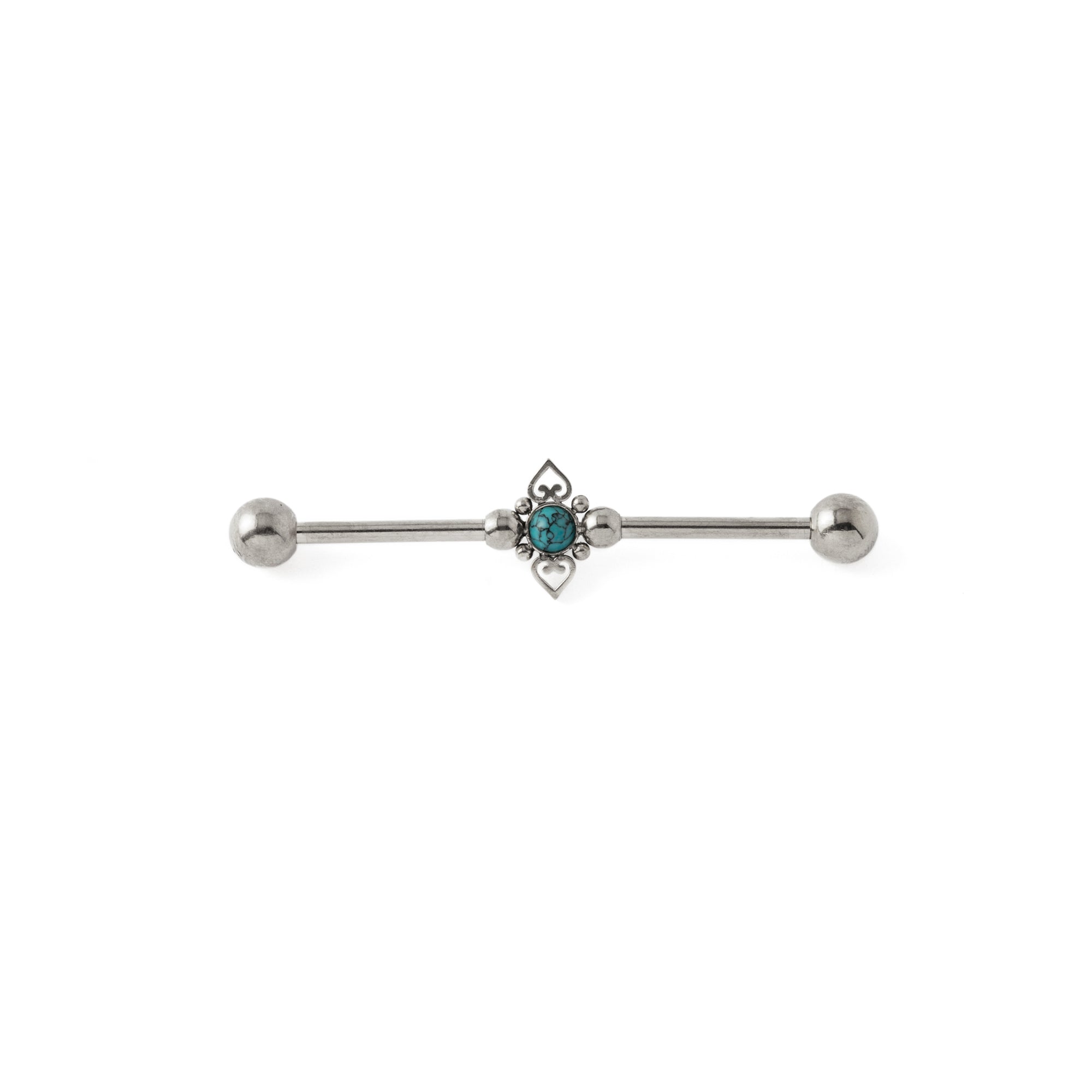 Neptune Industrial Bar with Turquoise frontal view