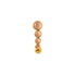 Newton Golden Navel Piercing with Rose Cat Eye frontal view
