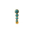 Newton Golden Navel Piercing with Turquoise frontal view
