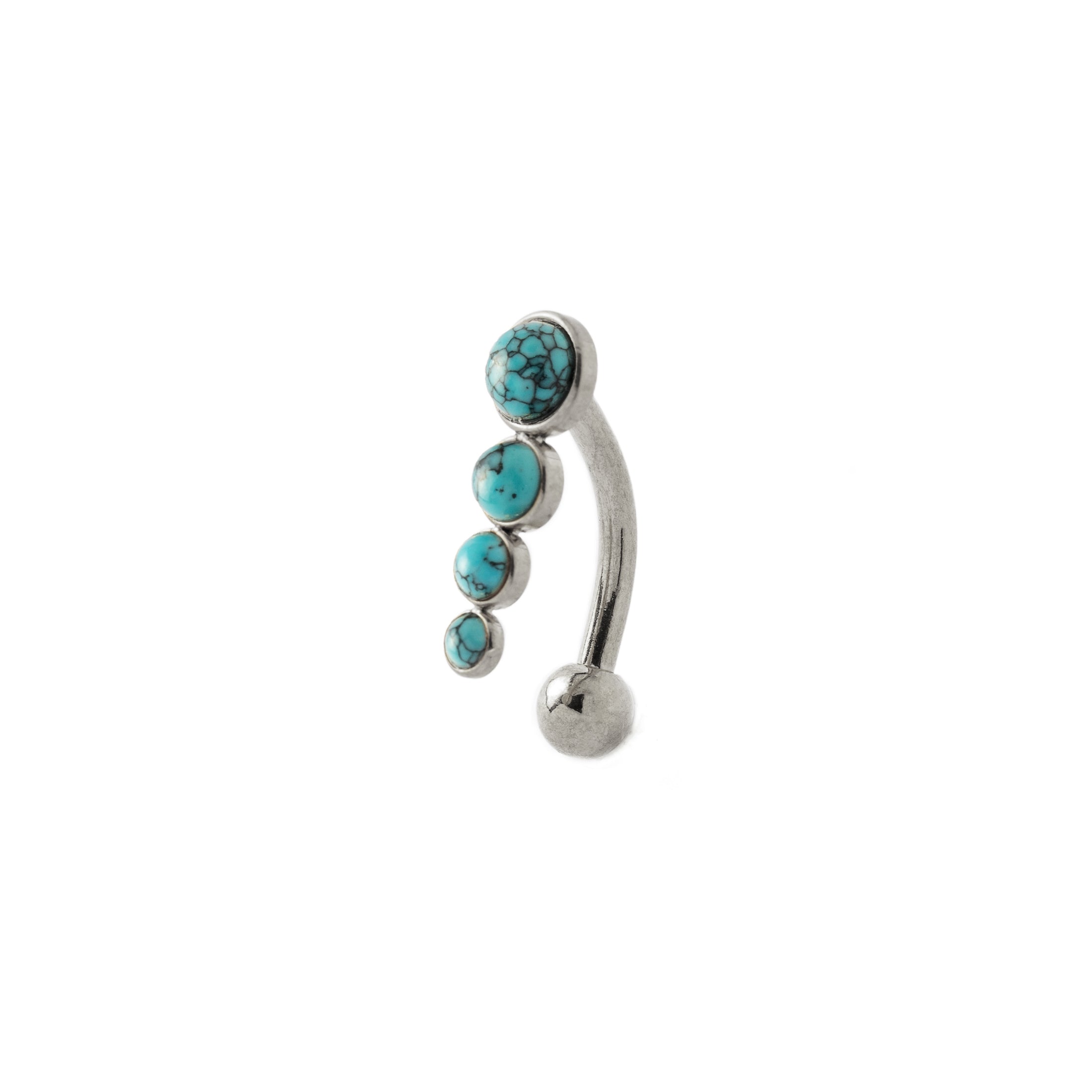 Newton Navel Piercing with Turquoise