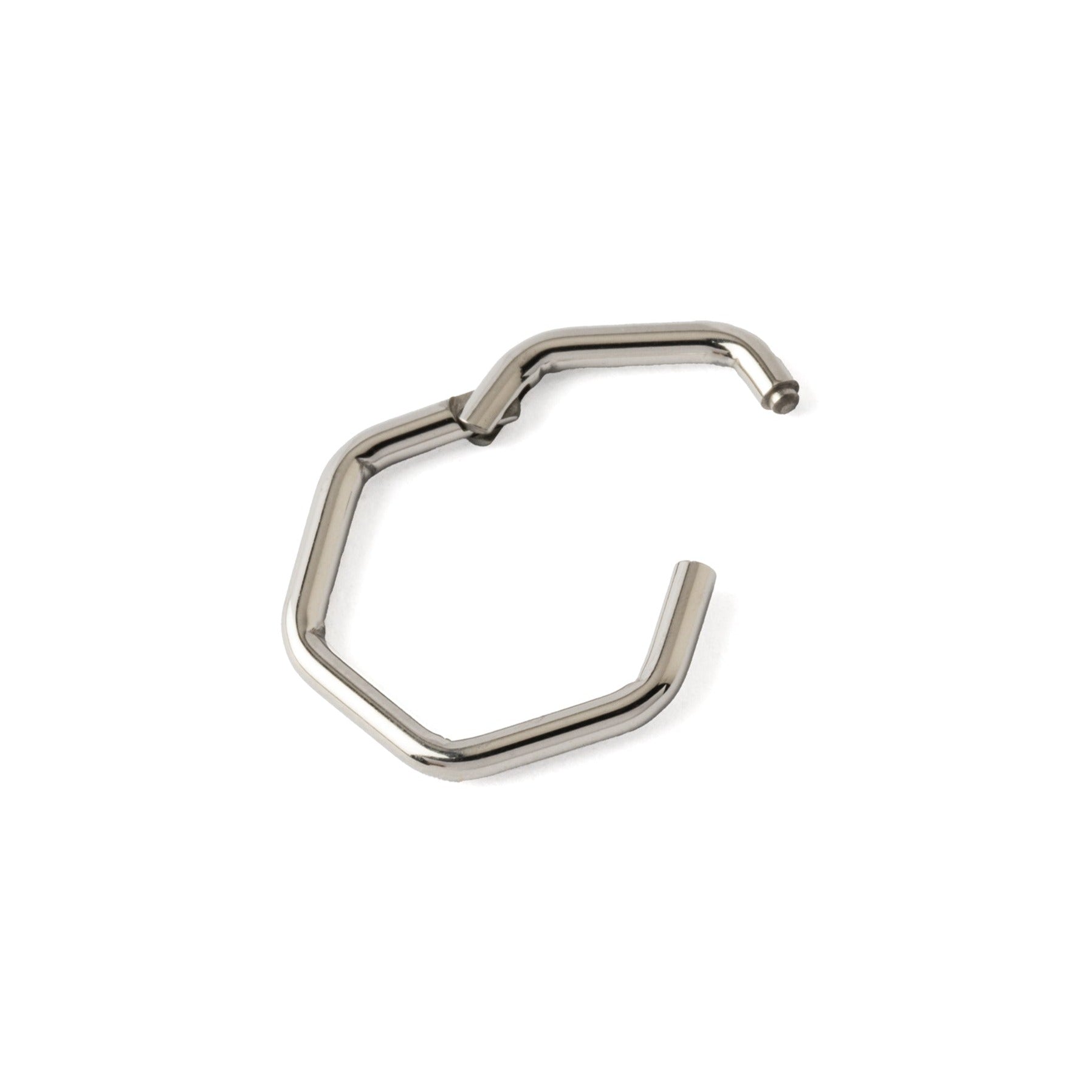 Octagon Clicker Ring hinged segment closure view
