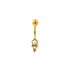 Opals Hira Golden surgical steel Belly Piercing frontal view