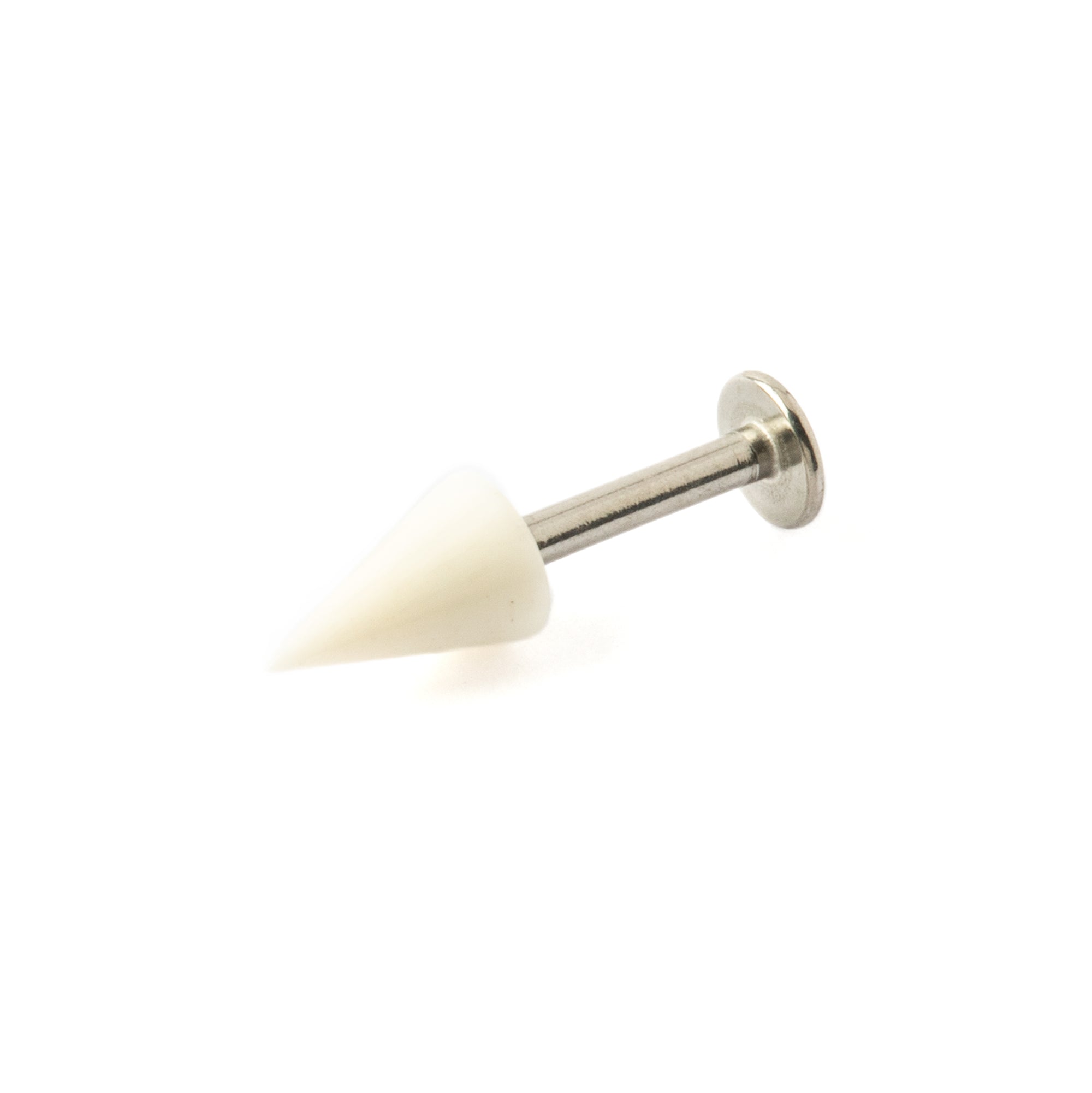 Organic Spike Labret- White Bone