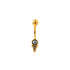 Pearls Hira Golden Belly Piercing frontal view