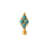 Quatro Turquoise Golden Navel Piercing frontal view