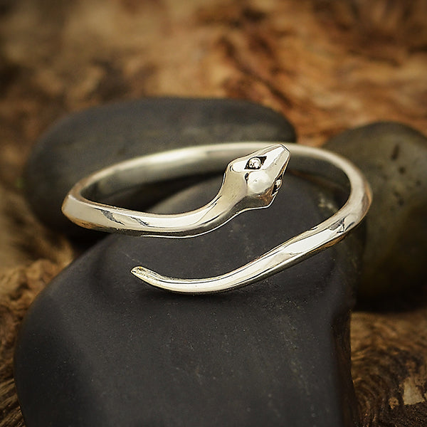 Lamia Snake Silver Wrap Ring