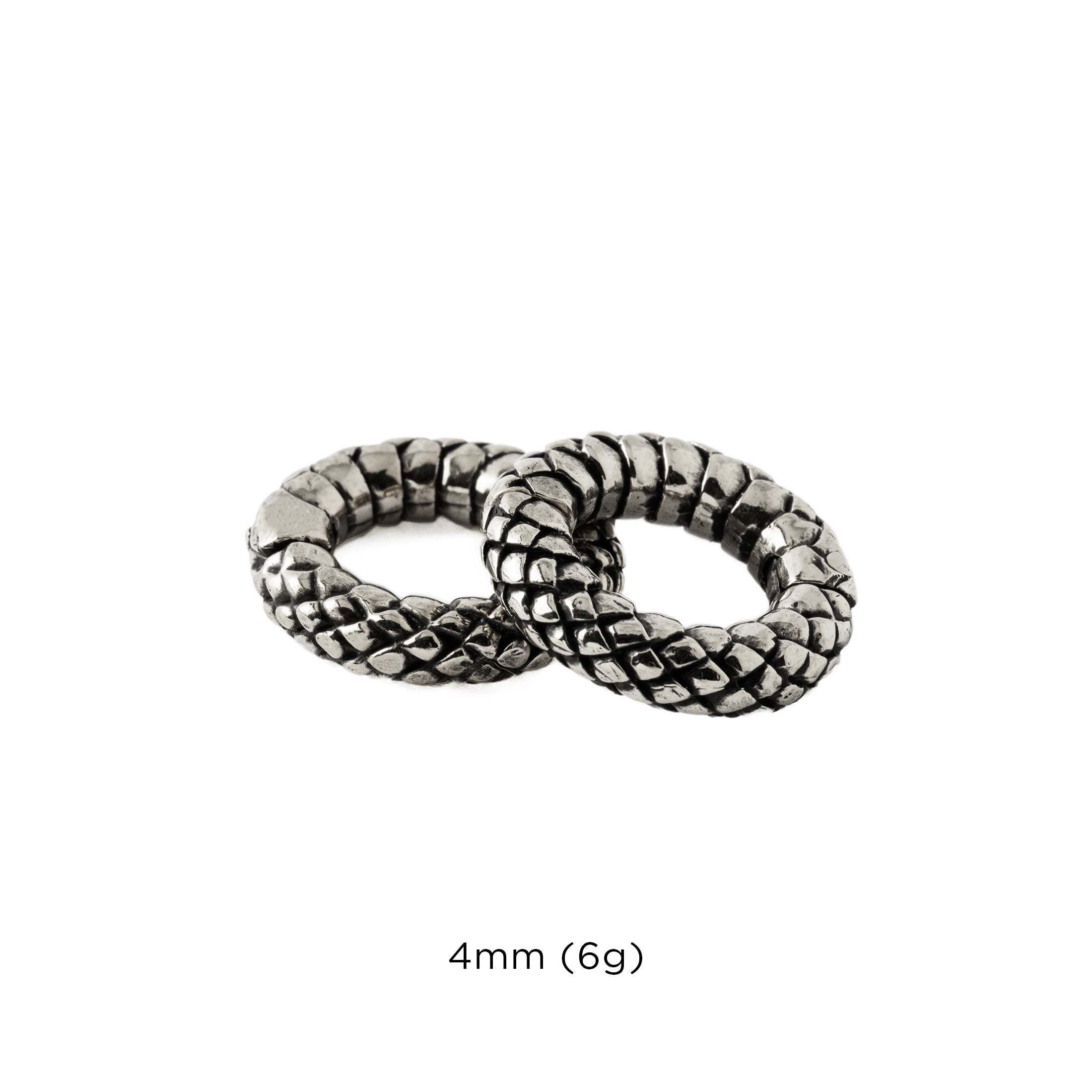 4mm (6g) Rebirth silver clicker rings