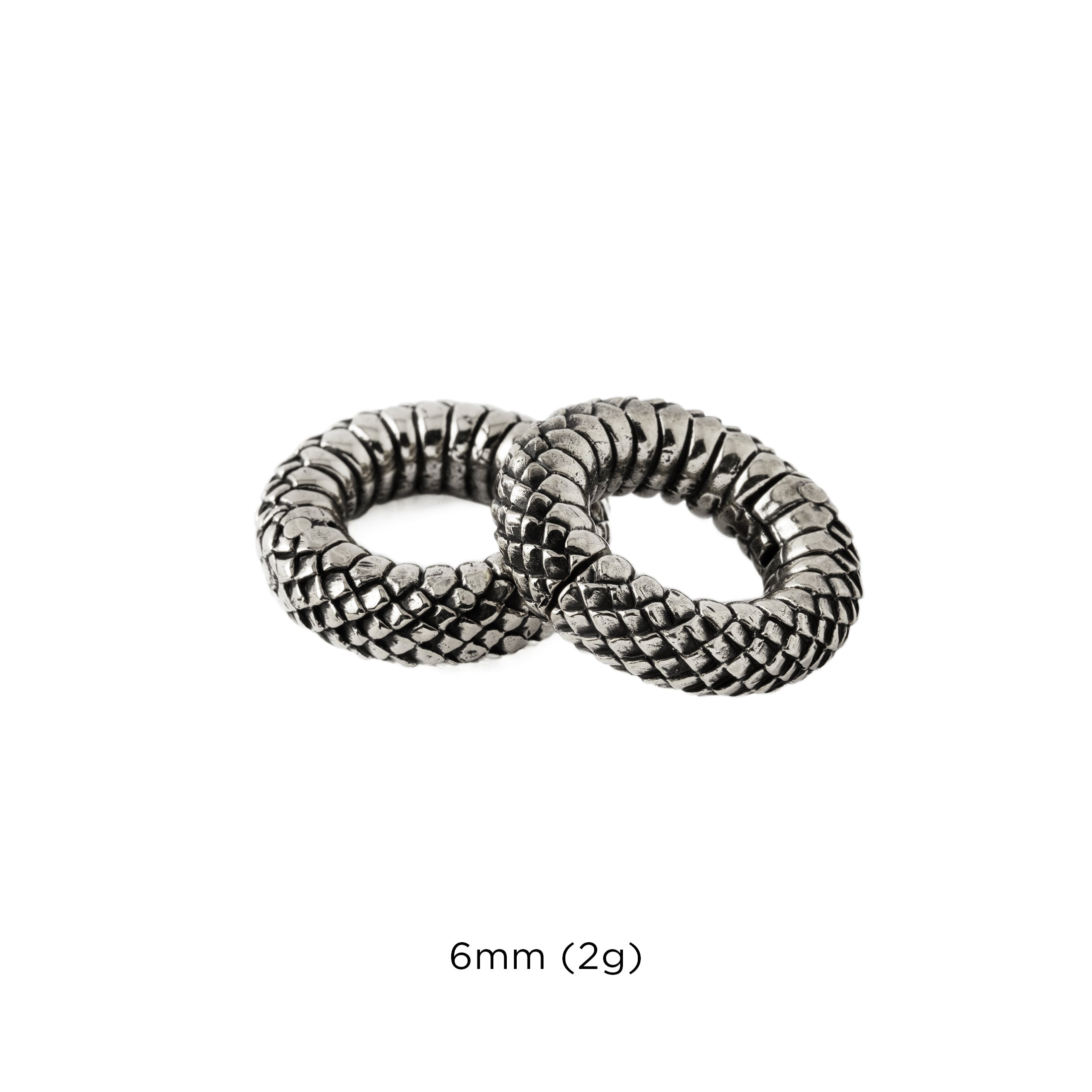 6mm (2g) Rebirth silver clicker rings