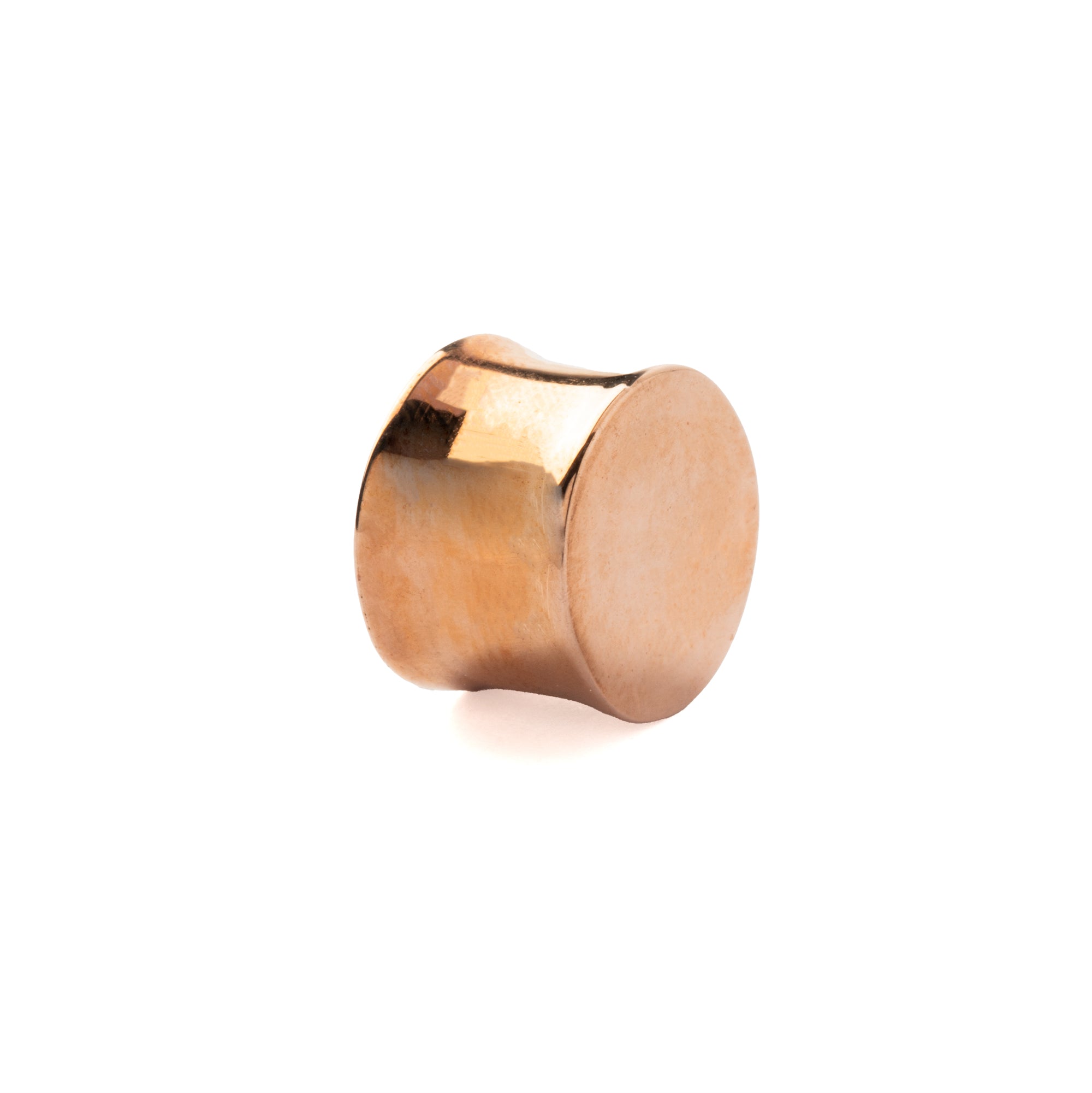 Plain Rose Gold Plugs left side view