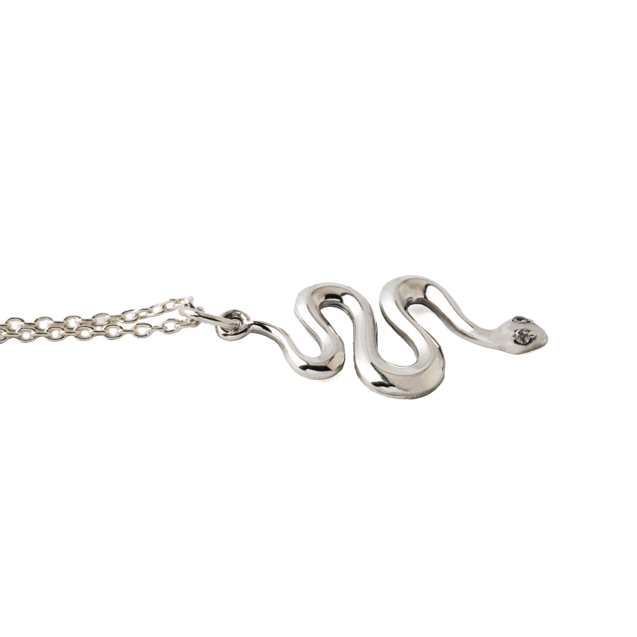 Serpent Charm Necklace side view