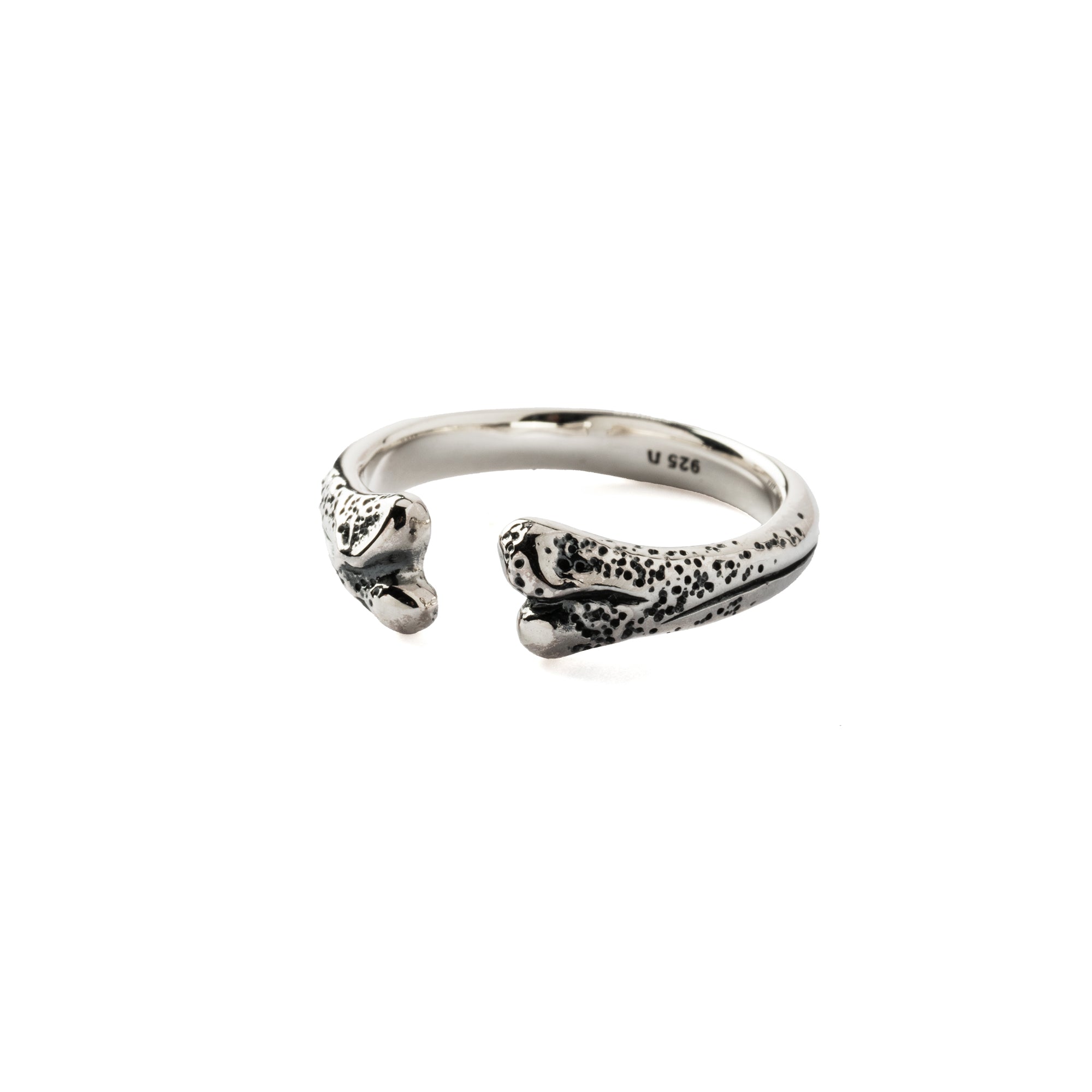 Sterling Silver Bone Ring right side view
