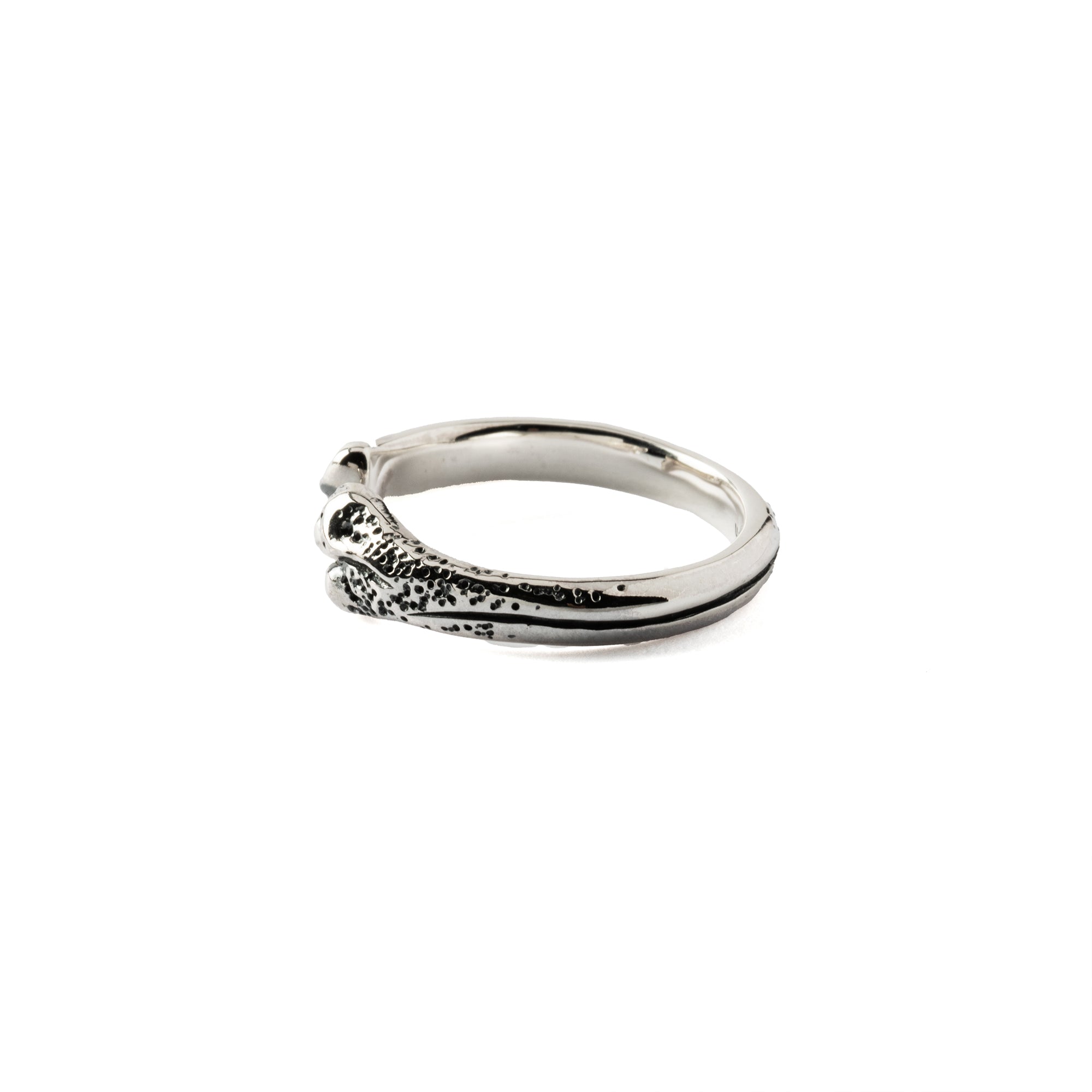 Sterling Silver Bone Ring side view
