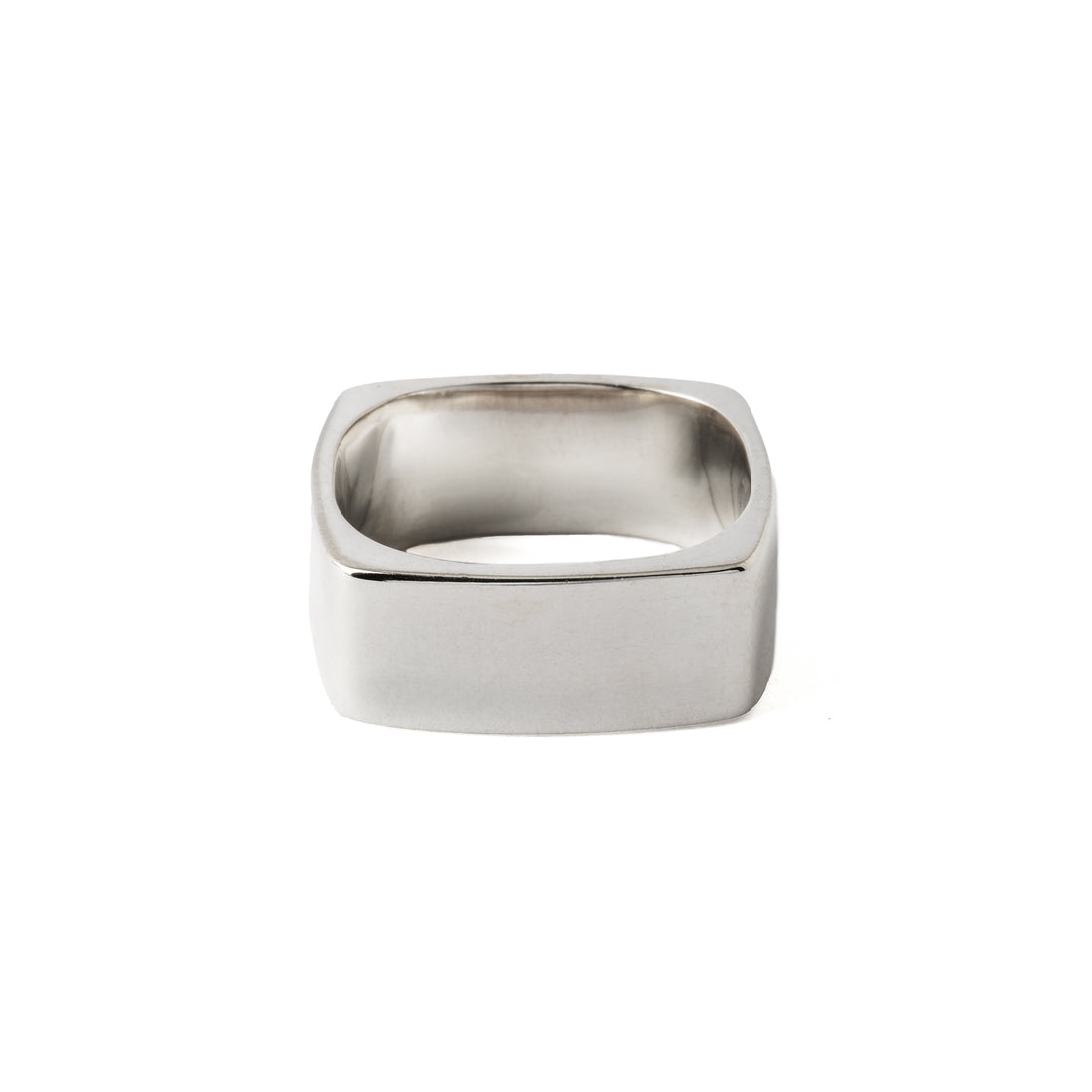 Silver Cubical Ring frontal view
