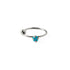 Silver Nose Ring with Turquoise frontal view