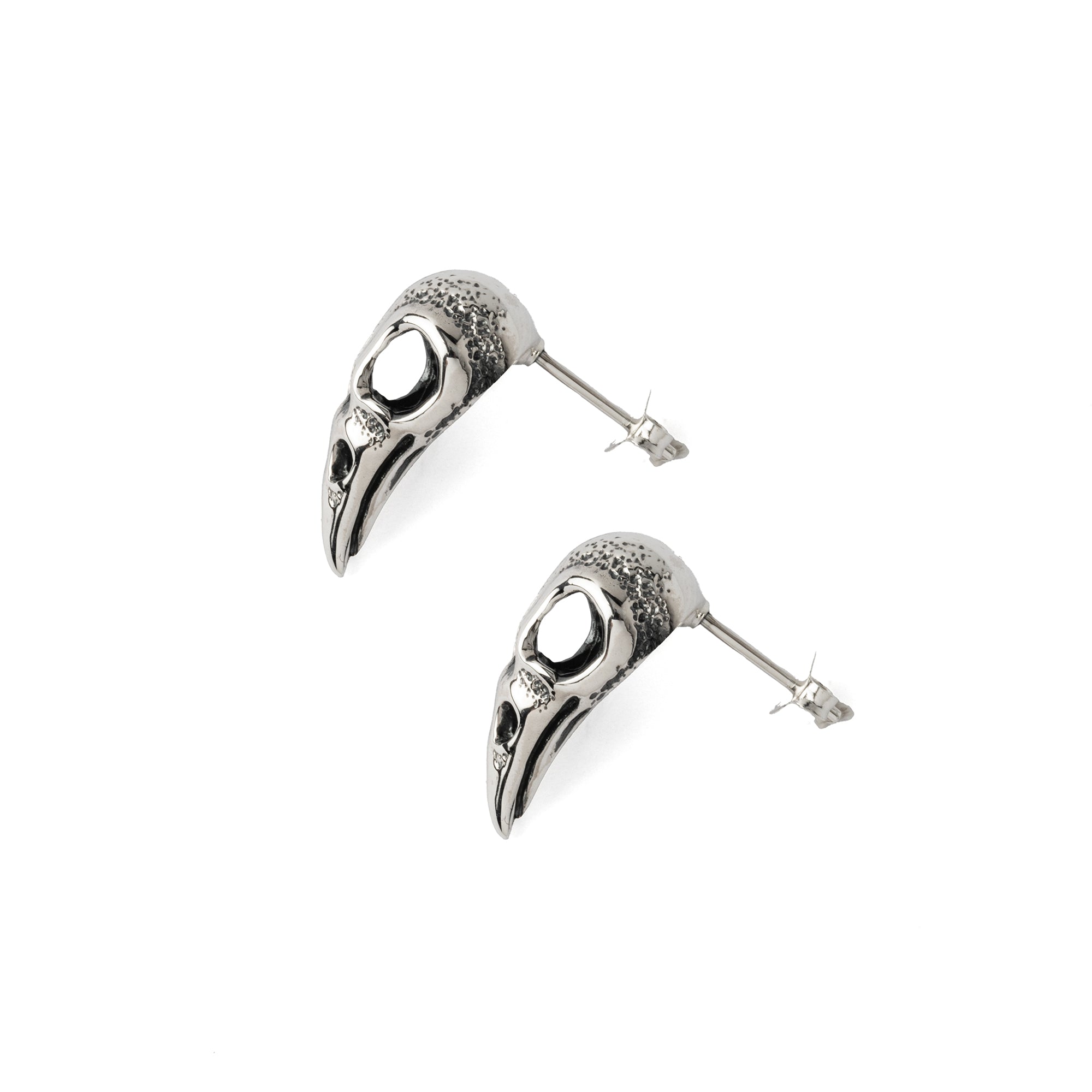 Raven Skull Studs