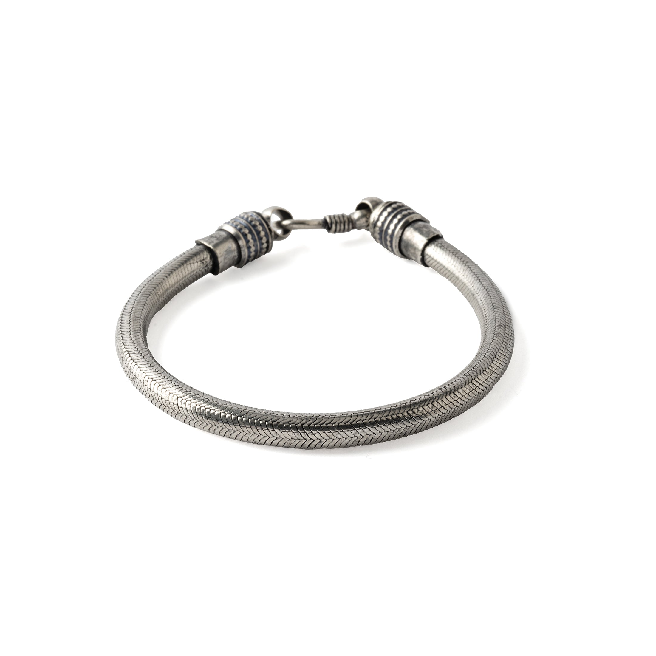 Silver Snake Bracelet frontal view