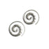 Silver Spiral Swirl Earrings frontal view