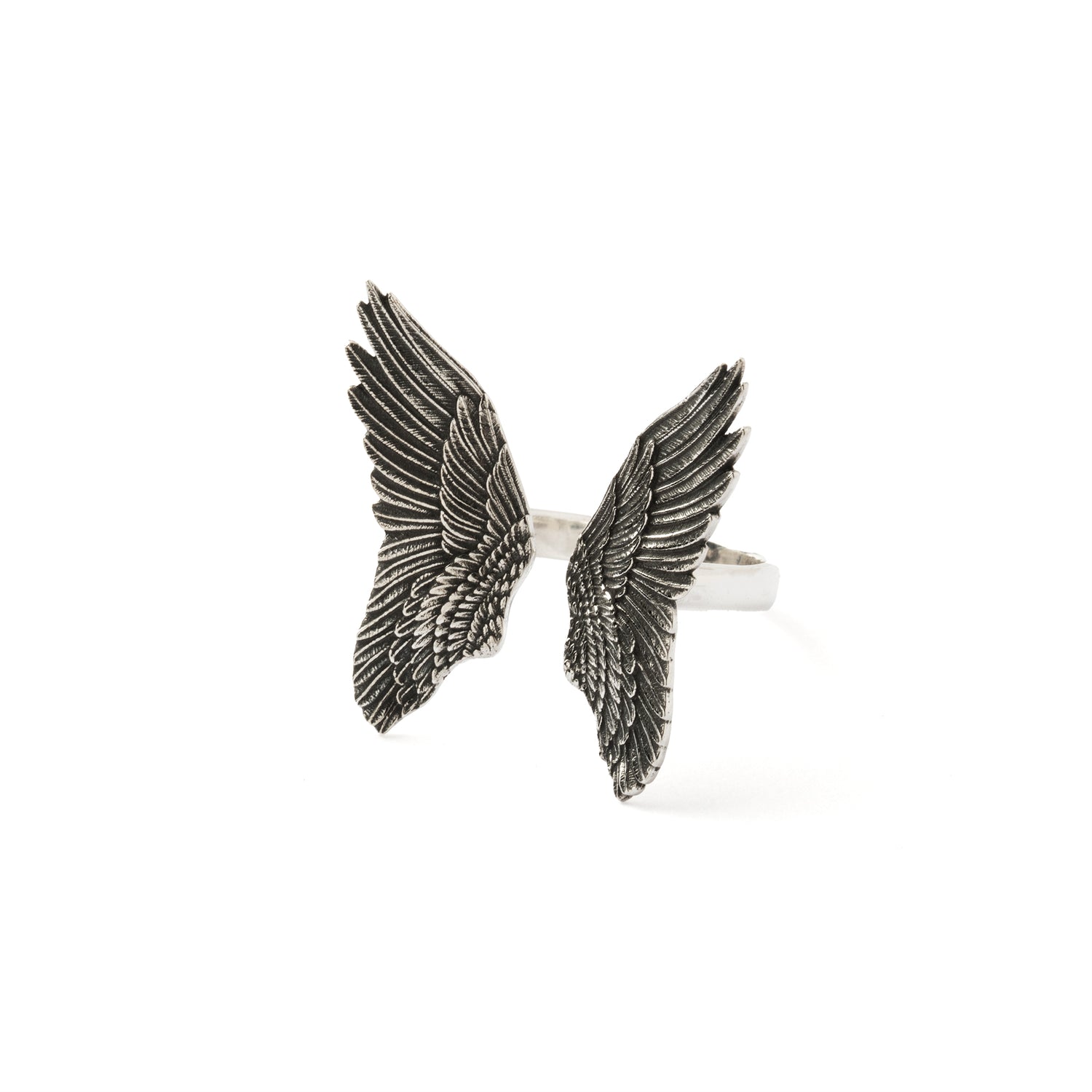Silver Angel Wing Adjustable Ring