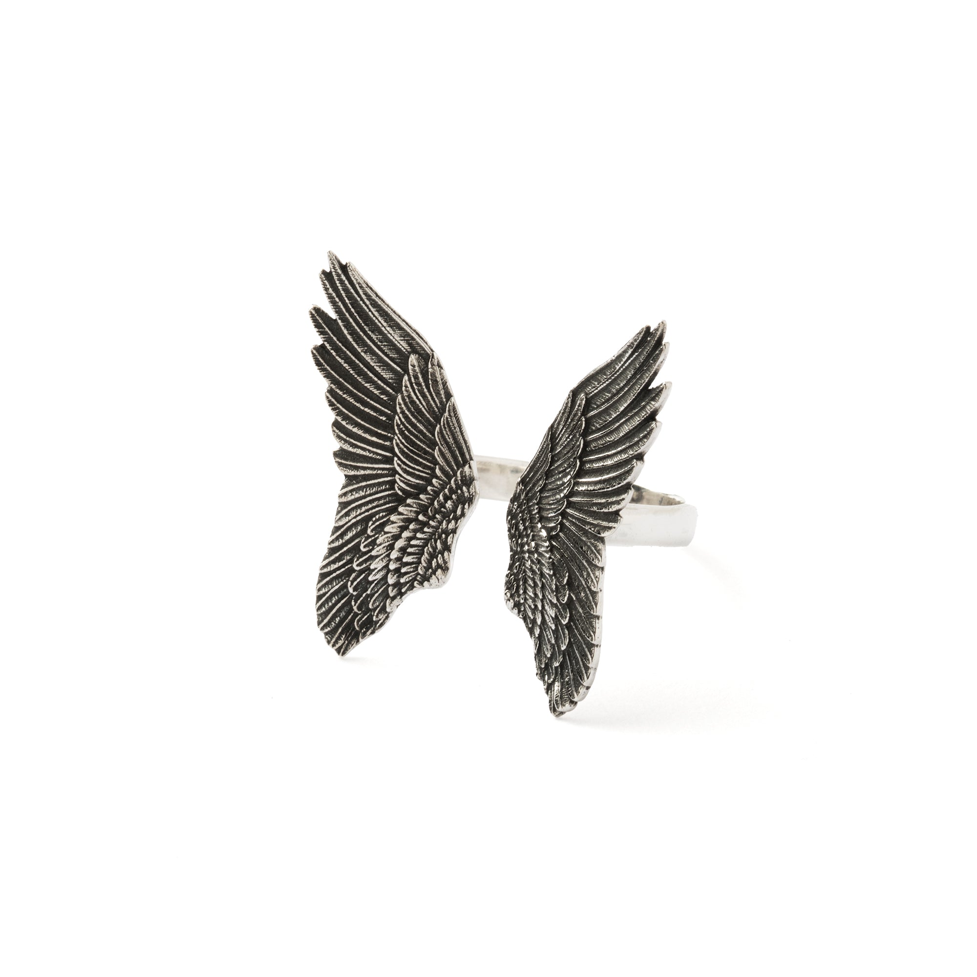 Silver Angel Wing Adjustable Ring