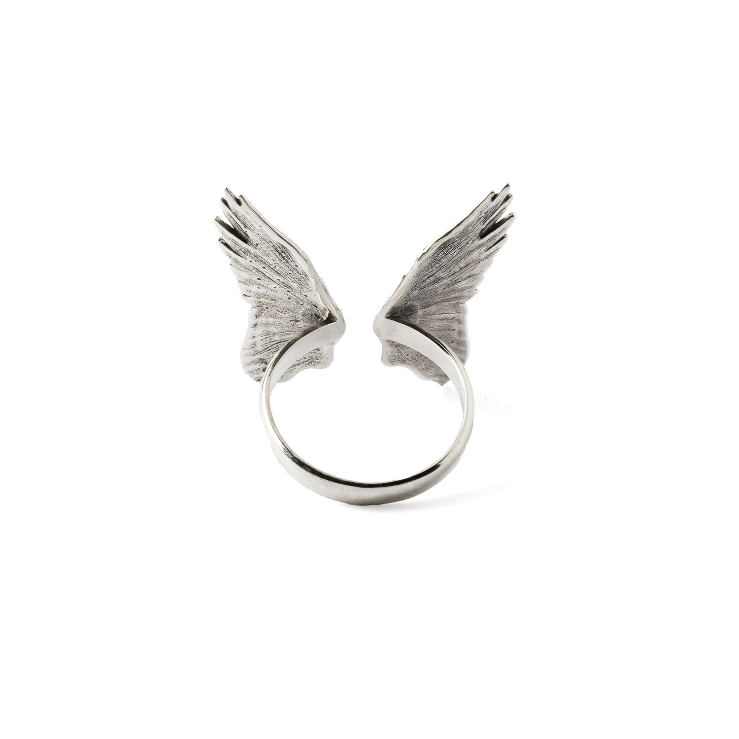 Silver Angel Wing Ring