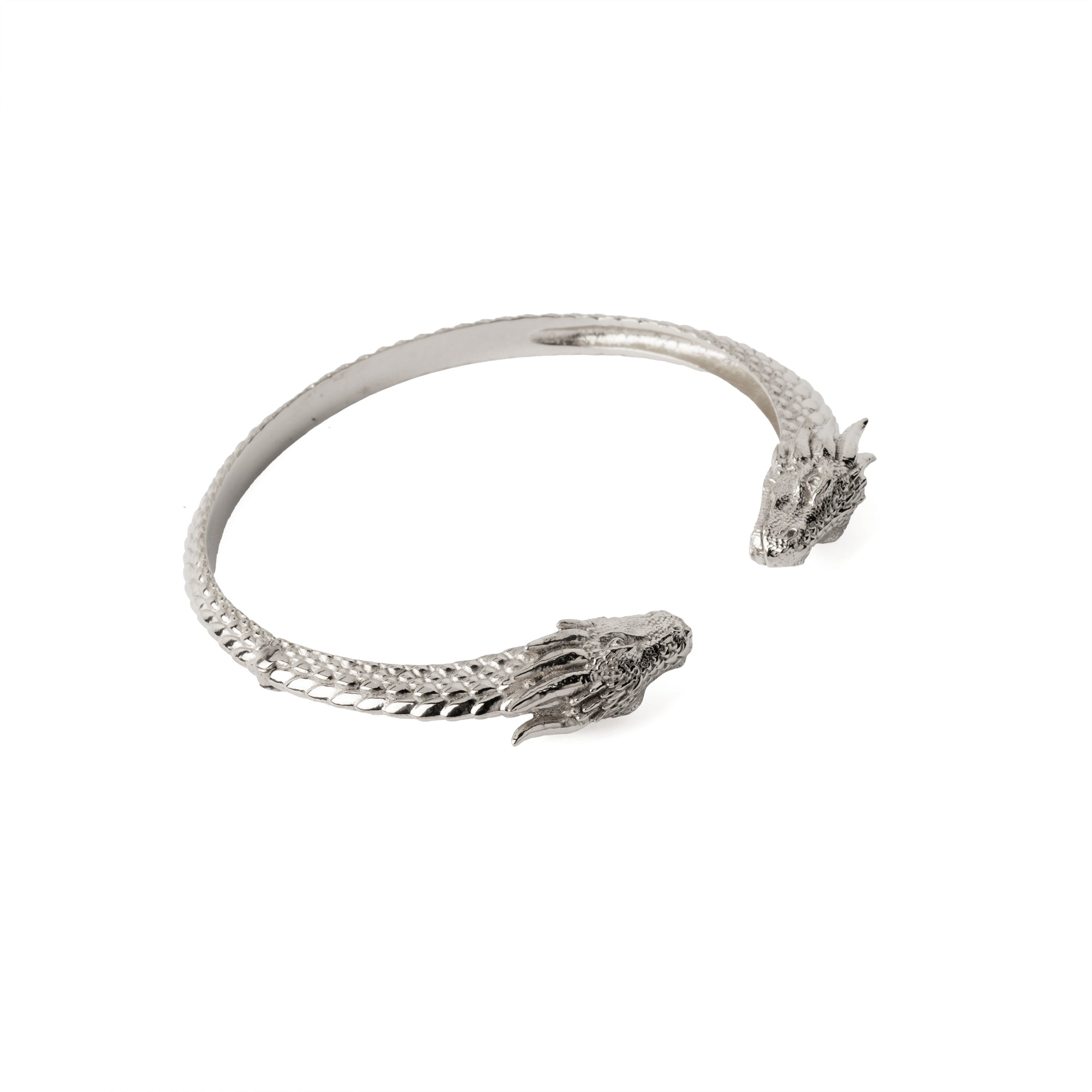 Silver Dragon Cuff Bracelet right side view