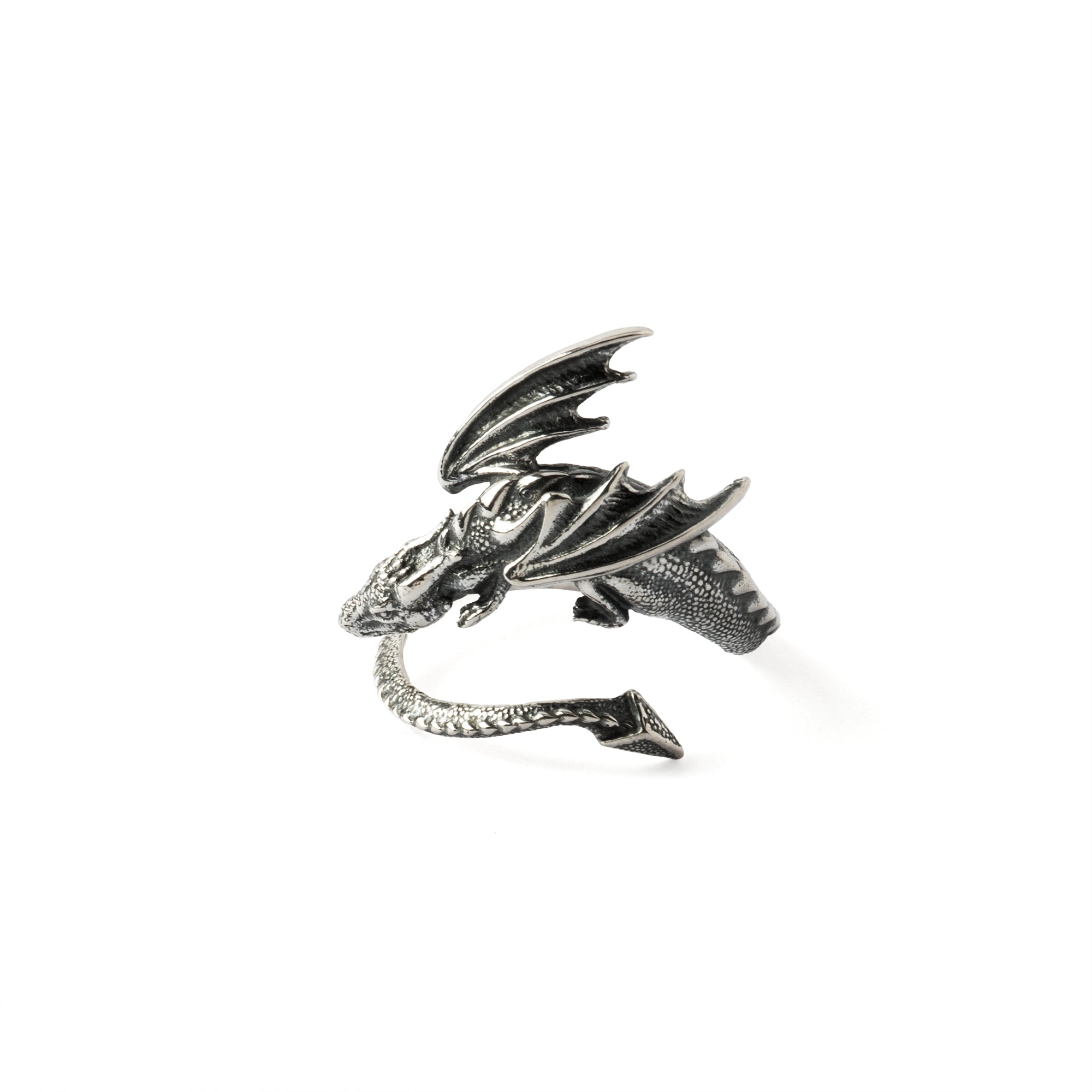 Silver Dragon Adjustable Wrap Ring
