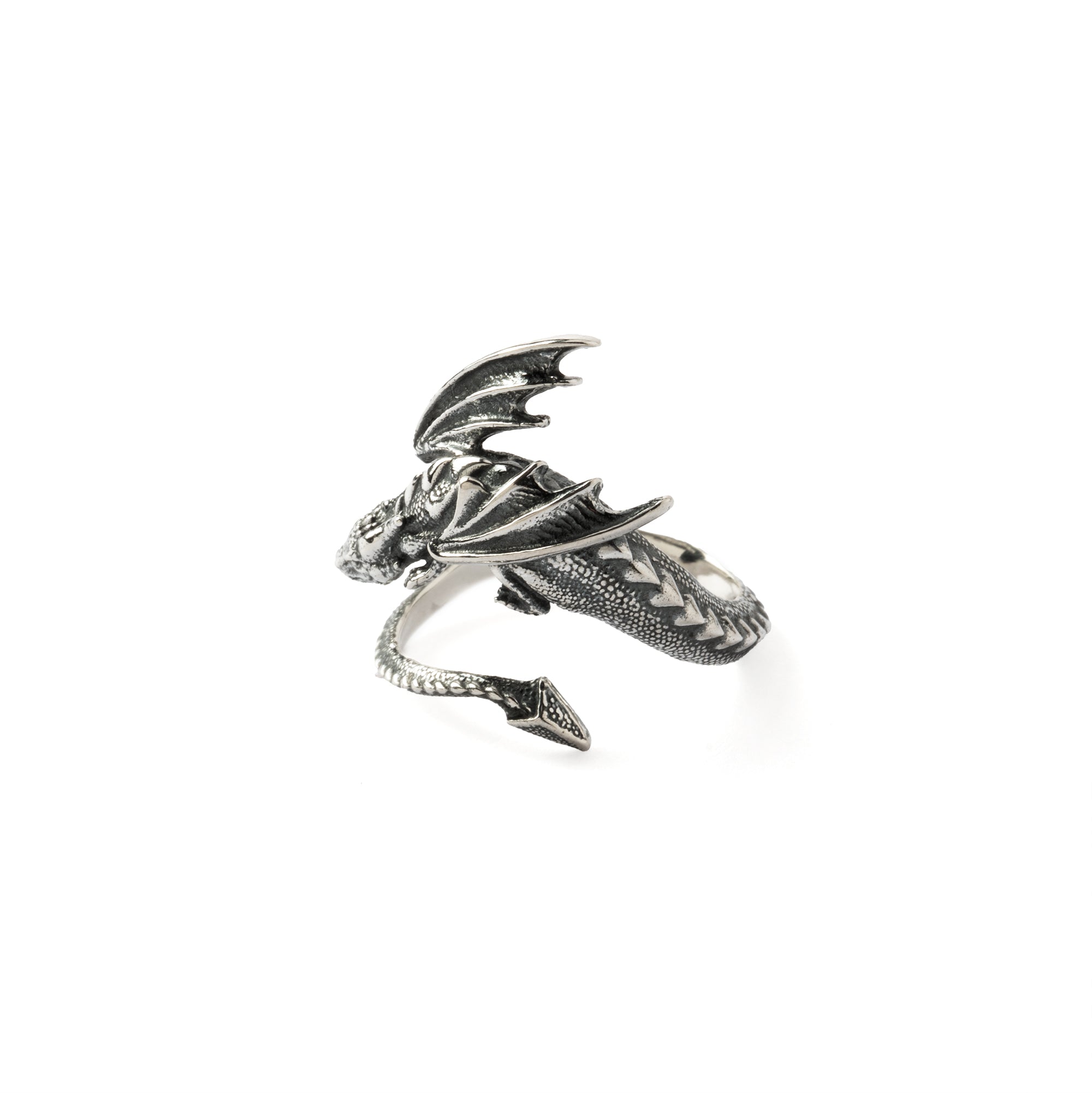 Silver Dragon Adjustable Wrap Ring