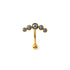 Siti Golden Navel Piercing with Pearl frontal view