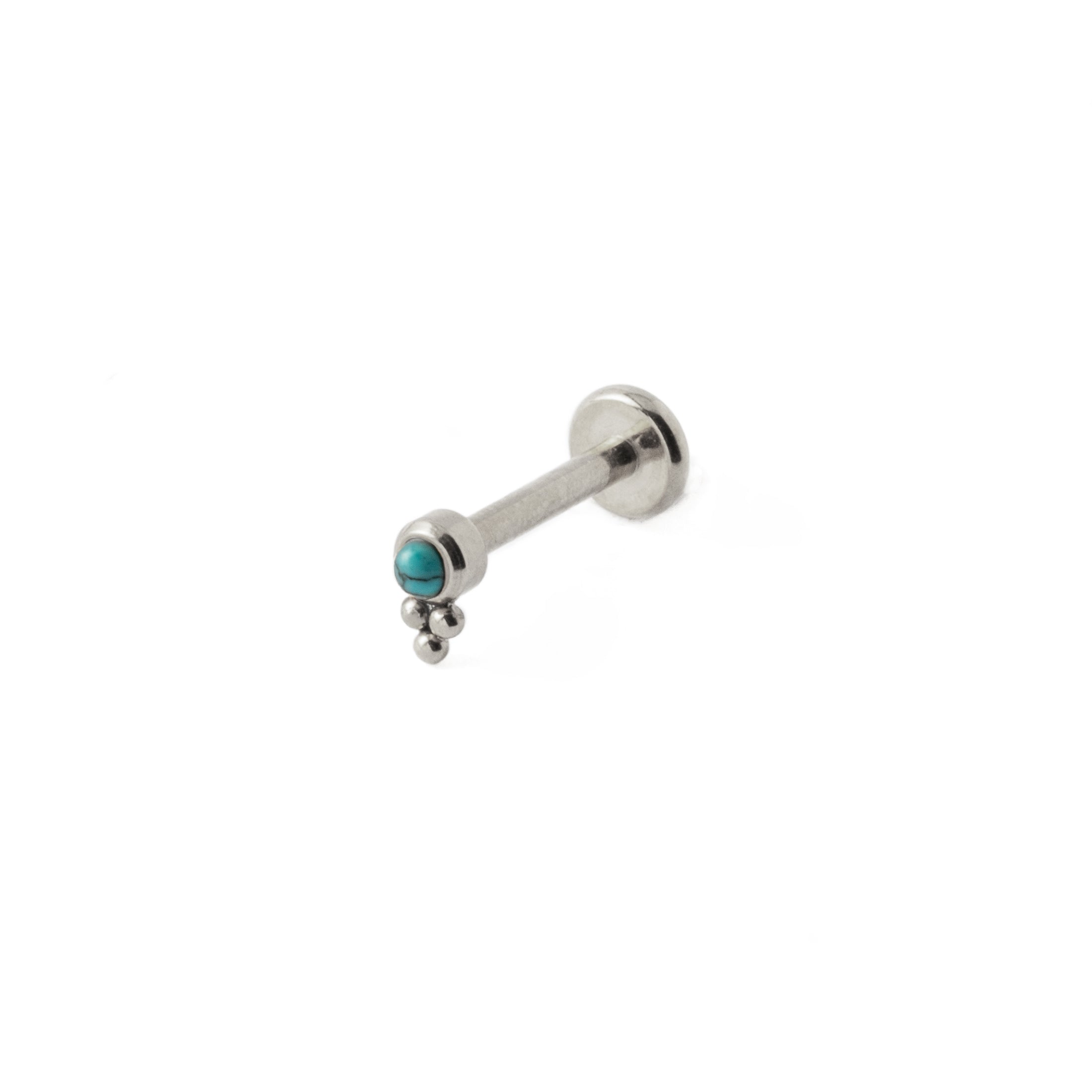 Siti Labret with Turquoise right side view