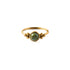 0.8mm (20g) Siti Golden Nose Ring with African Jade frontal view