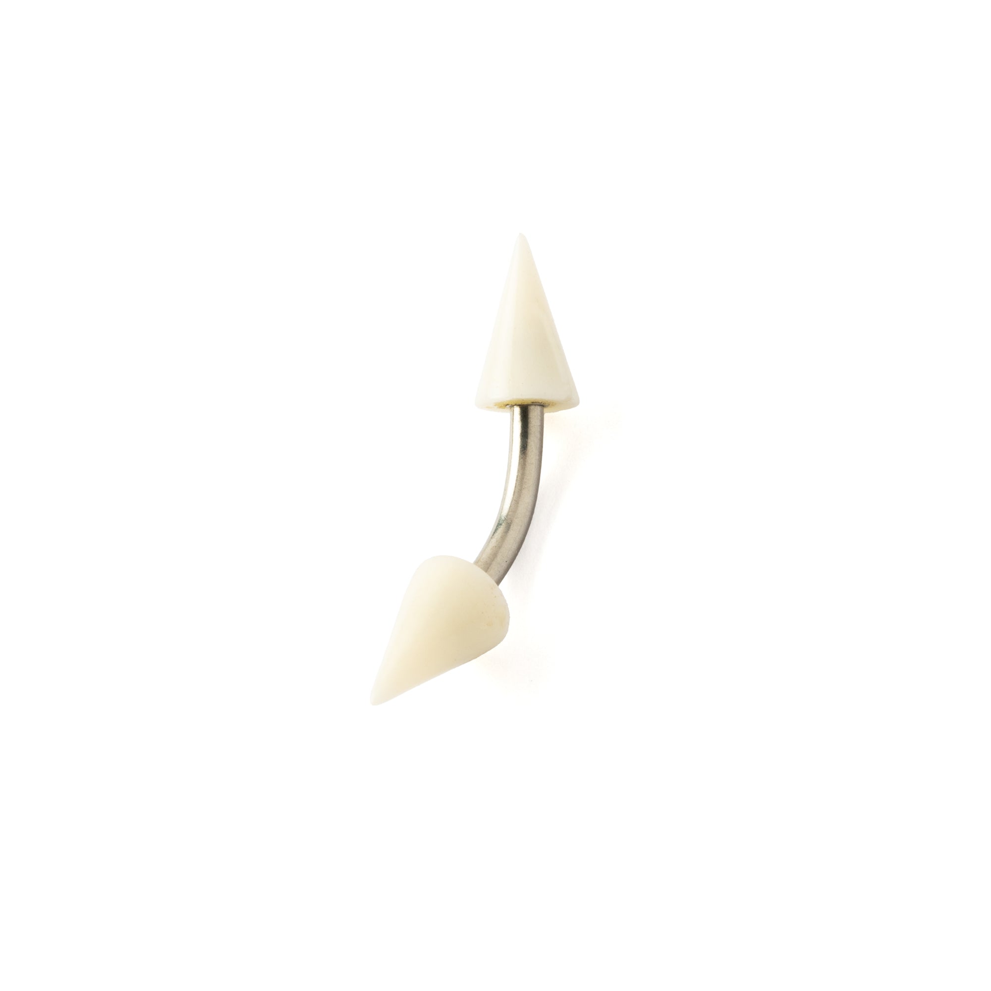 Bone Spikes Curved Barbell piercing