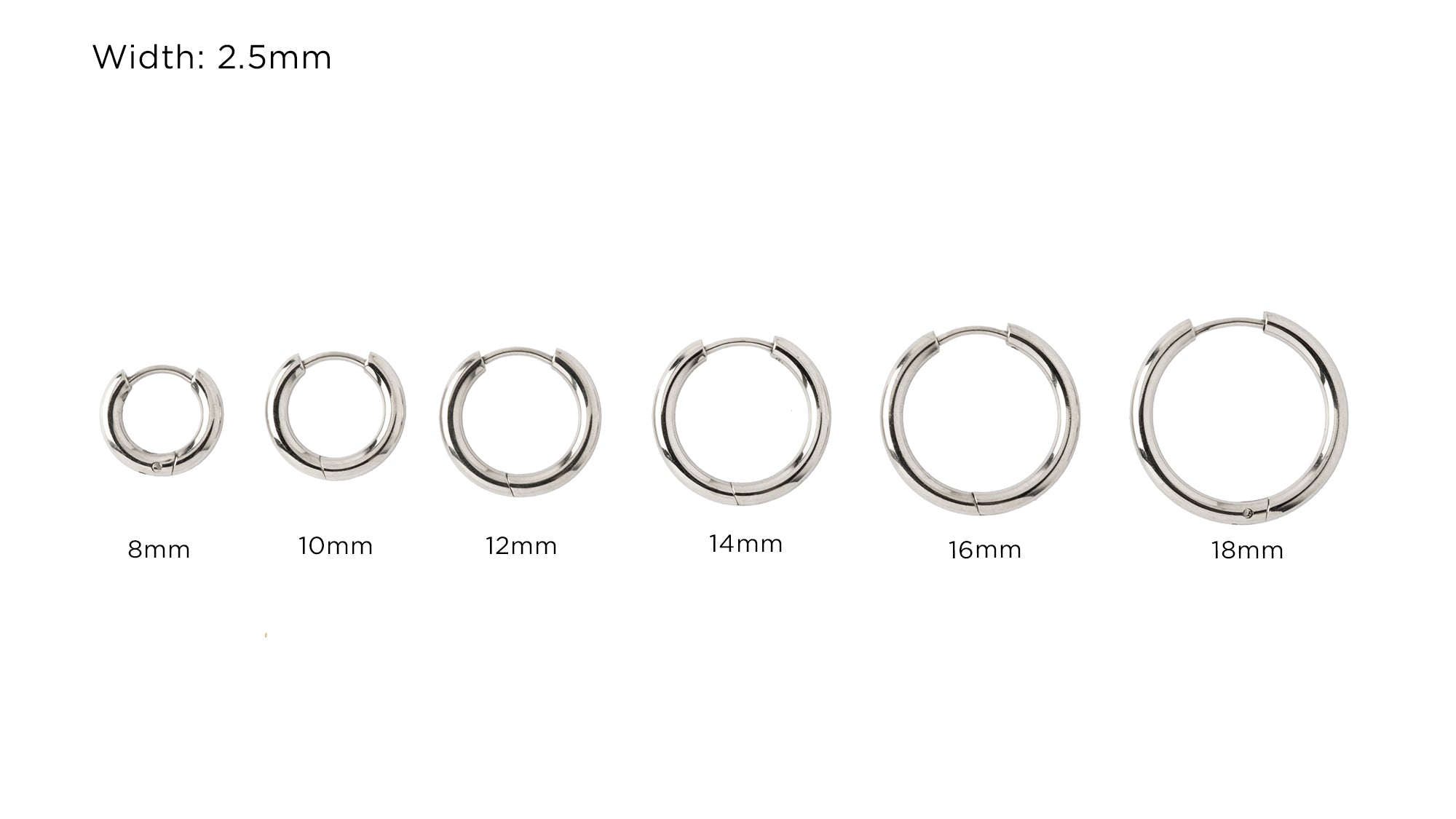 Eclipse Hoops- surgical steel hoop earrings