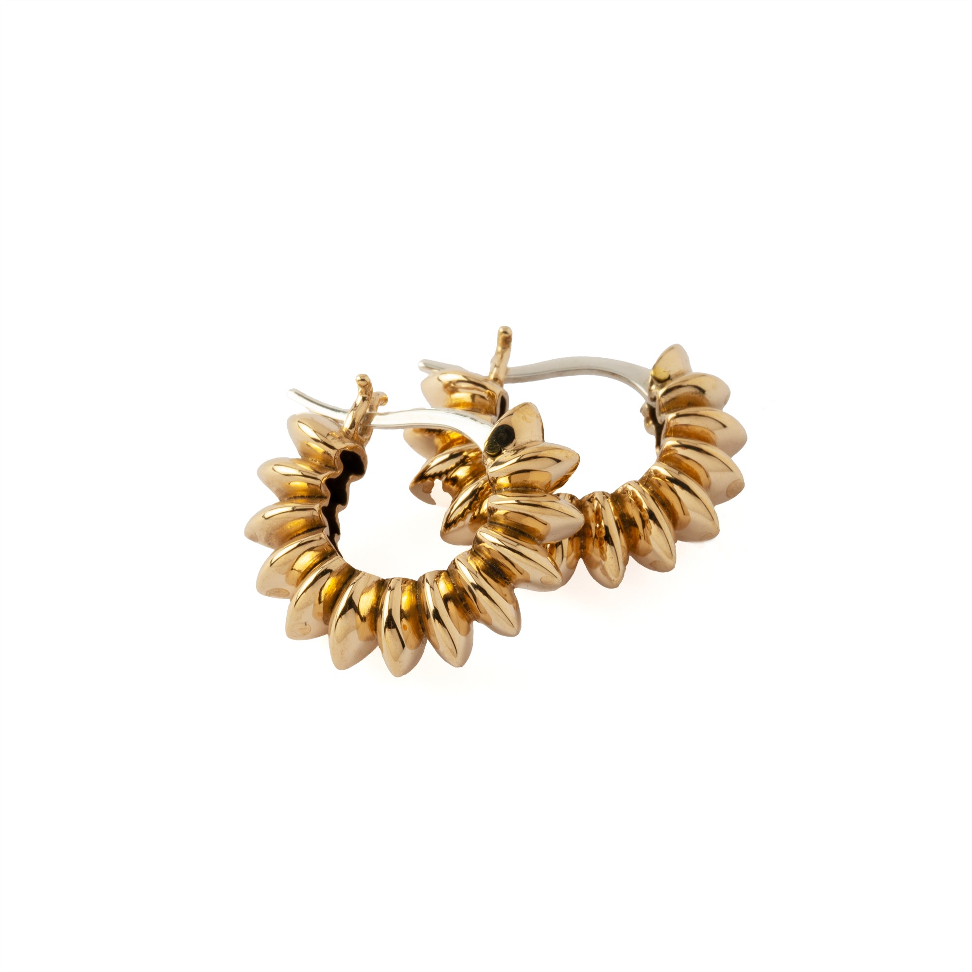 golden bronze Surya Huggies Hoop earrings